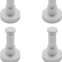 4Pack Coat Hooks Towel Hooks Bathroom Hook Wall Hooks, Heavy Duty Wall Mounted Clothes Robe Hook Holder for Bedroom Bathroom Kitchen Restroom Garage Home Hotel Office Cabinet (Silver)