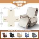 Timeles Waterproof Recliner Chair Covers,Oversized Recliner Covers for Recliner Chair with Pocket,Washable Chair Cover that Stay in Place for Pets & Dogs (Large: 28",Ivory)