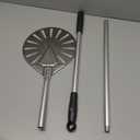 9" Pizza Turning Peel, 304 Stainless Steel Pizza Turner with Aluminum Alloy Handle, Overall 56" Length Pizza Shovel, Indoor and Outdoor Pizzas Oven Accessories