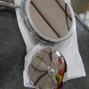 Lighted Makeup Mirror, 3000 mAh Rechargeable Double Sided Magnifying Vanity Mirror with 3 Colors, 1x/10x, 360 Rotation , Brightness Adjustable Magnification Cosmetic Light up Mirror, Women Gift (Chrome)