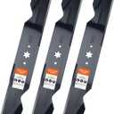 Grasscool 942-0677B Mulching Mower Blades for MTD Cub Cadet 942-0677A 742-0677B 742-0677A 742-0677 942-0677 GT1554 GTX1054 54 inch Deck Lawn Mower