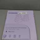 8 Pack Borosilicate Glass Food Storage Containers with Lids, Glass Meal Prep Containers, Airtight Bento Lunch Boxes with Snap Locks, Oven, Freezer and Dishwasher Safe, BPA Free, Kitchen Storage Set (Deep Black)