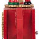 Cottage Garden Rocking Horse Gears Red 9 inch Wood Musical Holiday Figurine Plays We with You A Merry Christmas