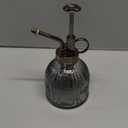 OFFIDIX Plant Mister plant water Spray Bottle, 6.3" Tall Vintage Style with Bronze Plastic Top Pump One Hand Glass Watering Can for Indoor Potted Plants Terrariums (Dark Gray)