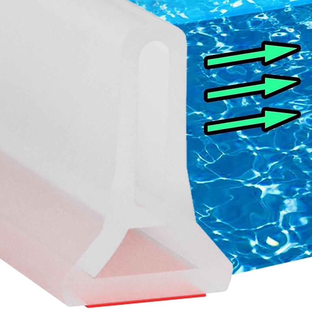 Hi-Na 3ft Collapsible Shower Threshold Water Dam Water Barrier for Shower and Water Stopper Keeps Water Inside Water Threshold for Wet and Dry Separation (3ft, Clear)
