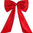 TONIFUL 24 x 42 Inch Giant Red Bow Large Bow for Tree Room Wall Front Door Car Photo Backdrop Decor Valentines Decoration Christmas Birthday Wedding Baby Shower Outdoor Decorations