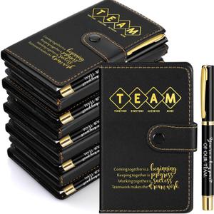 25 Sets Employee Appreciation Leather Journal Notebook Thank You Gifts for Coworker Journals with Ballpoint Pens Bulk Team Gift Notepad for Valentines School Teacher Nurse Office Staff