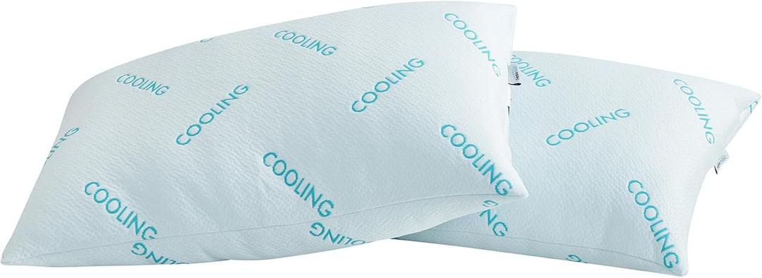 Therapedic Ultra Cooling Pillows 2 Pack – Cooling, Hypoallergenic, Breathable (Standard/Queen 20x28)