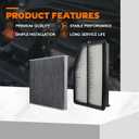 GoaMotors Engine Air Filter 17220-5LA-A00 and Cabin Filter 80292-SDA-A01 Compatible with Honda CR-V CRV 2.4L 2015-2016 Engine Air Filter Replacement