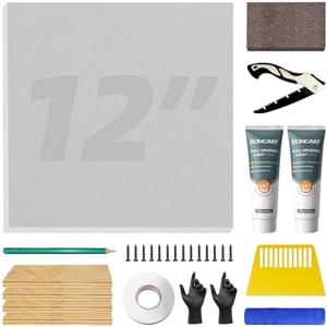 Drywall Repair Kit,Drywall Repair Panel 12” x12“,Drywall Patch Kit Large Hole,Sheetrock Repair Kit,Wall Surface Large Hole Fill Quick and Easy Solution