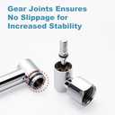 OFFO Shower Head Extension Arm, 11 in Shower Extension Arm with Locking Nut, Adjustable Height and Angle Shower Arm Extender, Universal G1/2 Connector for Fixed and Handheld ShowerHead, Chrome