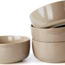 famiware Milkyway Cereal Bowl, Soup Bowls for 4, 25 Ounce Bowls Set for Kitchen, Bowl Set for Cereal Soup Rice Pasta Salad Oatmeal, Cinnamon Brown