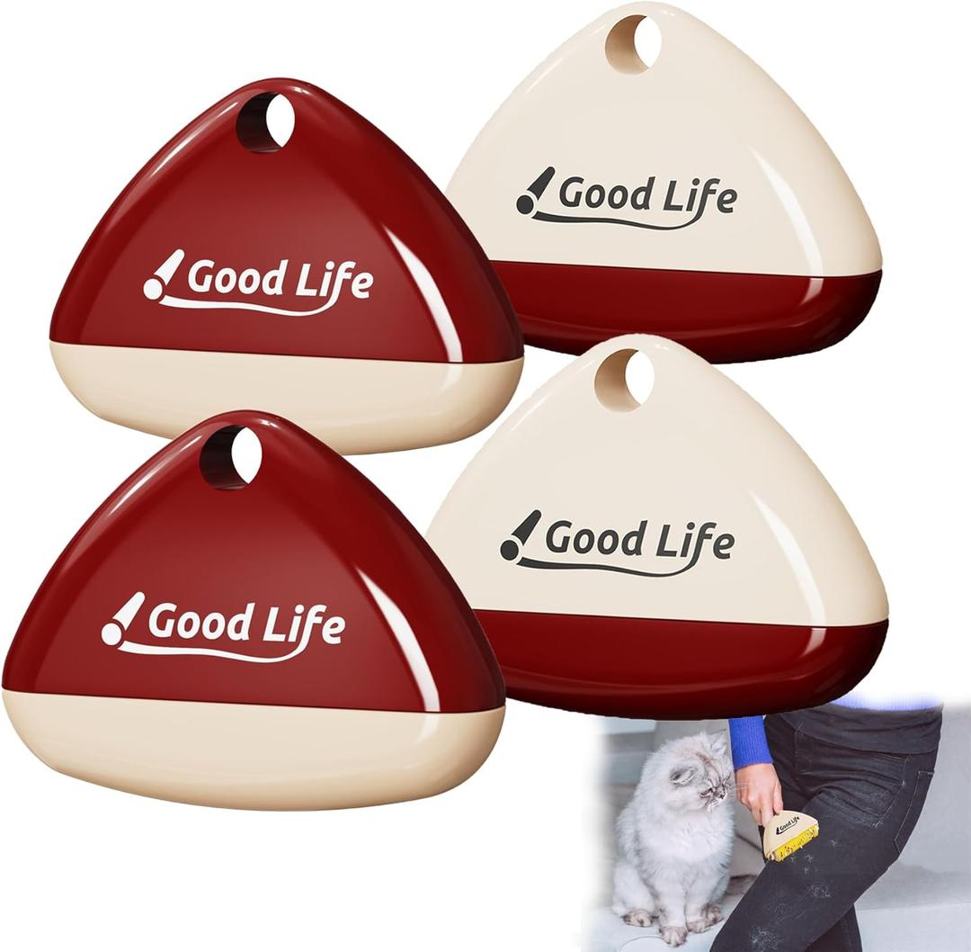 Lint Roller, Good-Life Reusable Lint Roller, Portable Lint Remover, Washable, Eco-Friendly, Pet Hair Remover for Clothes, Furniture & Carpets, 4Pcs