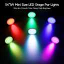 BETOPPER Ultra Slim DJ Par Light, 54x1W RGB LED Par Can with DMX512, Low Profile Stage & Uplighting Light, Remote & Sound Activated DJ Lights for Wedding Party Disco, 4 Pack