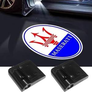 2Pcs Custom LED Projector Car Door Step Courtesy Welcome Lights,LED Door Light Projector Wireless Car Door Paste Lights Welcome Courtesy Light Accessories