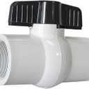 American Valve P200 2" PVC Ball Valve IPS Schedule 40, 2-Inch,White