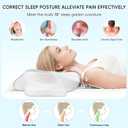 Cervical Pillow for Neck and Shoulder Support, Contour Memory Foam Pillow for Pain Relief, 2 Heights Cooling Ergonomic Orthopedic Pillow for Side Back Stomach Sleepers Grey