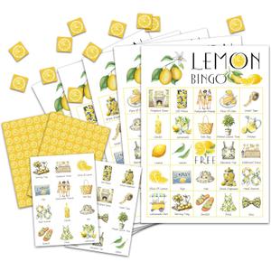 Lemon Bingo - 24 Player Bridal & Baby Shower Game