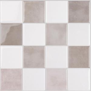 Peel and Stick Backsplash, New Upgrade Design 9" x9"Square Marble Tiles,3D Adhesive Premium Mosaic Tiles, Peel and Stick Tiles for Kitchen,Bathroom, Wall Tile10-Sheet (Beige)