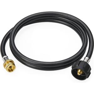 Propane Line, 5FT Gas Hose Adapter, Propane Tank Hose with QCC1/Type1 for 5-40lb Gas Line for Outdoor Barbecue Grills and Gas Appliances
