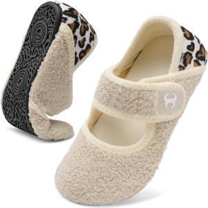 Comfy House Slippers for Women & Men - Wide Diabetic Sock Slippers, Soft & Cozy Barefoot House Shoes (9.5-10 Women/8-8.5 Men, Spleopard)