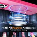 SPIDERCASE for iPhone 14 Pro Case, Magnetic Translucent Matte Case with 2PCS Tempered Glass Screen Protector Slim Phone Case for iPhone 14 Pro 6.1'', Hot Pink