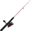 Zebco Dock Demon Spinning Reel or Spincast Reel and Fishing Rod Combo, 30-Inch Durable Fiberglass Rod, QuickSet Anti-Reverse Fishing Reel, 10