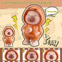 Face Changing Capybara Keychain, Cute Capybara Figure Keychains Gifts Animal for Women Men Car Key Handbag Backpack Birthday