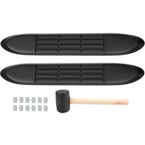 Set of 2 Nerf Bar Replacement Step Pads for 3" Round Tubes with 5 Holes Only - 21" x 3" Non-Slip Upgraded Durable Running Board Pads, Easy Installation with Included Rubber (Verify Tube Size)