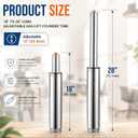 4-pack Adjustable Gas Lift Cylinders, 18-28 Inch, Silver, 18 to 28 Inch