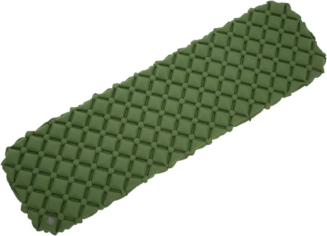 Waterproof Sleeping Pad for Camping/Backpacking/Hiking/Traveling Inflatable Sleeping Mat Ultralight Air Mattress Single Tent/Person Green ﻿