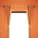 Briwooody 4 Pack Wooden Curtain Rod Brackets Curtain Rod Holder Wood Brackets Classics 3 1/2" Return Bracket for 2" Pole (Brown)
