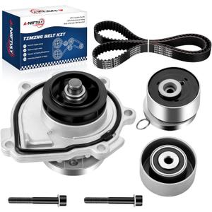 Engine Timing Belt Kit with Water Pump, Compatible with 2012-2018 Chevy Sonic, 2010-2015 Cruze, 2009-2011 Chevy Aveo Aveo5, 2009-2010 Pontiac G3, 2007-2008 Saturn Astra, L4 1.6L 1.8L DOHC