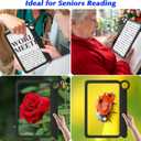 6X 30X Large Magnifying Glass for Reading, Handheld Magnifying Glass Lightweight Magnifier Sheet, Full Book Page Viewing Area Magnifiers for Small Prints Reading and Low Vision Seniors