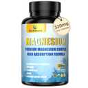 5-in-1 Magnesium Complex | 320mg of Magnesium Glycinate, Malate, Citrate… | Support for Sleep, Muscle Relaxation, and Energy Metabolism | High Absorption | Vegan, Non-GMO | 120 Capsules,  Best By 03/2027