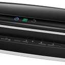 Fellowes Laminator Venus 2 125, Rapid 30-60 Second Warm-up Laminating Machine, with Laminating Pouches Kit (5734801), Black, Silver, 5.1" x 21.3" x 8.2"