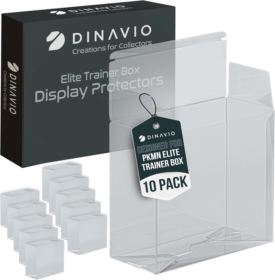 PET Plastic ETB Protector Case 10 Pack - Elite Trainer Box Protector - ETB Case Compatible with Elite Trainer Boxes (Pack of 10)