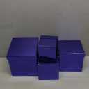 Cholemy 4 Pcs Square Nesting Boxes Decorative Gift Boxes with Lid, Assorted Sizes Wrap for Wedding, Thanksgiving, Christmas, Anniversary, Birthday, Bridal Party(Shiny Blue)