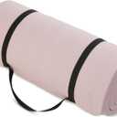 Amazon Basics Extra Thick Exercise Yoga Mat with Carrying Strap (Rose)