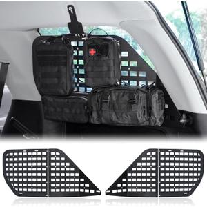 MAIKER Rear Window Molle Panel Modular Storage Panel System with 4 Storage Bag and 10 Fastening Tape for Toyota 4Runner 2010-2023
