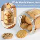 Overnight Oats Containers with Lids, 16oz Wide Mouth Mason Jars with Lids, 9 Pack Glass Jars with Airtight lid for Chia Pudding Yogurt Salad, Meal Prer Oatmeal Jars
