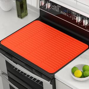 Silicone Stove Top Covers for Electric Stove -28x20 inches Heavy Duty Waterproof Glass Cooktop Protector, Silicone Mats for Kitchen Counter Oven Top Cover Dish Drying Mat