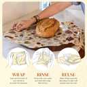 Bee's Wrap Beeswax Wraps for Bread - Beeswax Bread Wrap for Sourdough & Bread Storage - Plastic Free Made in USA Reusable Natural Food Wrap - Meadow Magic
