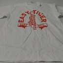 Easy Tiger, Play Nice! Funny & Cute Red Typography Design T-Shirt (Small)