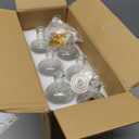 TBWIND 16oz Clear Glass Bottles with Cork, 7 Pack Clear 500ml Liquor Bottles, Thick Heavy Base Airtight Bottles for Beverages, Liquor, Whiskey, Oil, Vinegar, Wedding Favors & Crafts