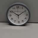AKCISOT Wall Clock 8 Inch Silent Non-Ticking Modern Clocks Battery Operated - Analog Small Classic for Office, Home, Bathroom, Kitchen, Bedroom, School(Gray)