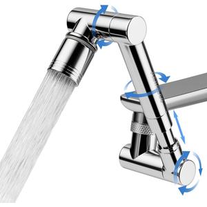 1440 Swivel Faucet Extender, Sink Faucet Aerator Extender, Swivel Extendable Filter, With 2 Modes Splash Guard Multi-Functional Universal Mechanical Arm Suitable For Kitchen/Bathroom/Toddlers