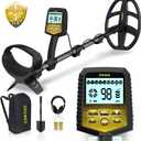 SAKOBS Metal Detector for Adults Professional  Higher Accuracy 9 Types of Metal Target Detection, 11" Waterproof Double-D Coil, New Upgraded DSP Chip and LCD Display 12.8" Detection Depth
