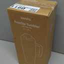 Owala FreeSip Tumbler Insulated Stainless Steel Water Bottle with Built-in Straw and Side Handle, For Travel, Work, School, and Sports, 40oz, BPA Free, Leak Proof, Black Cherry