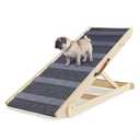 YaFiti Dog Ramp for Bed, Folding Wooden Pet Ramp for Small Large Dogs Cats, 7 Adjustable Height from 10.8" to 26.6", Portable Stable Dog Pet Steps for Car Couch High Bed, Supports Up to 200lbs
